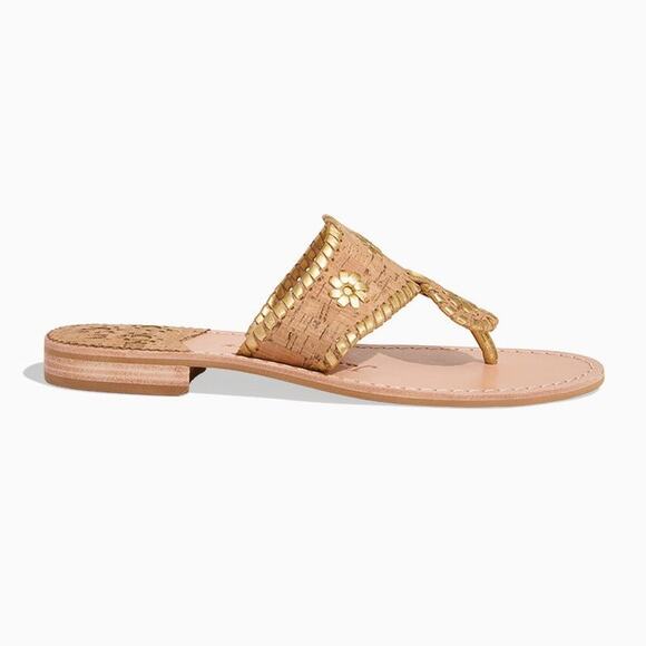 Jack Rodgers Flat Sandal In Cork Size 6 - Picture 7 of 8